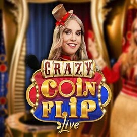 Crazy Coin Flip slot logo by Evolution at Bassbet Casino