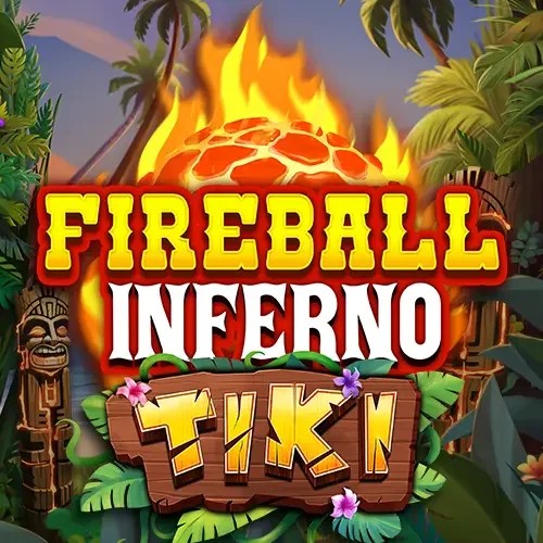 Slots logo of Fireball Inferno Tiki from NetEnt at Bassbet Casino